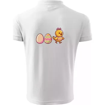 Pánská košile Evoluce vajíčka - velikonoce - kuře - Polokošile pánská Pique Polo 203 - 4XL ( Bílá )