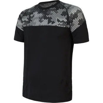 Pánská móda SENSOR MERINO IMPRESS pánské triko kr.rukáv černá/honeycomb L