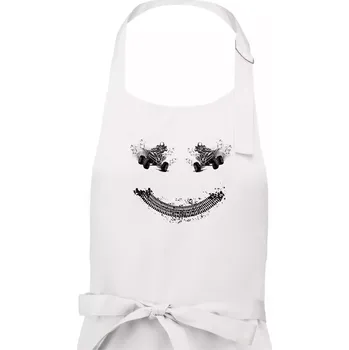 Kuchyňská zástěra Čtyřkolka smile - Pánská zástěra na vaření - Univerzální velikost ( Bílá )
