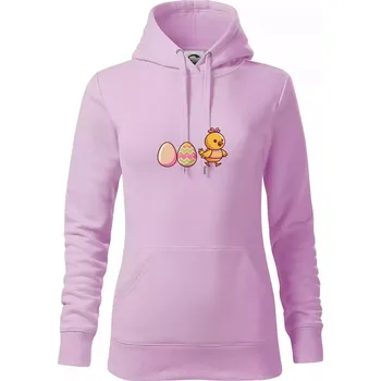 Dámská mikina Evoluce vajíčka - velikonoce - kuře - Mikina dámská Cape s kapucí - XS ( Orchid )