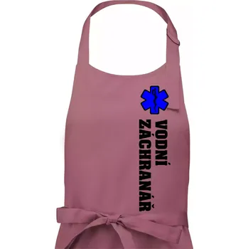 Kuchyňská zástěra Rescue - Vodní záchranář - Dámská zástěra na vaření - Univerzální velikost ( Starorůžová )