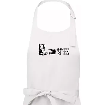 Kuchyňská zástěra Enduro Love - Dámská zástěra na vaření - Univerzální velikost ( Bílá )