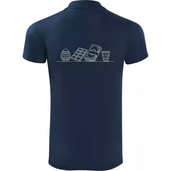 Pánská košile Evoluce velikonoc - koleda - Polokošile Victory sportovní (dresovina) - M ( Námořní modrá (velmi tmavá - téměř černá) )