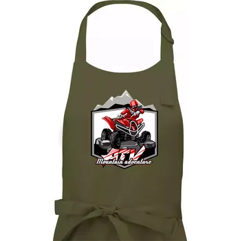 Kuchyňská zástěra ATV čtyřkolka Mountain - Dámská zástěra na vaření - Univerzální velikost ( Khaki )