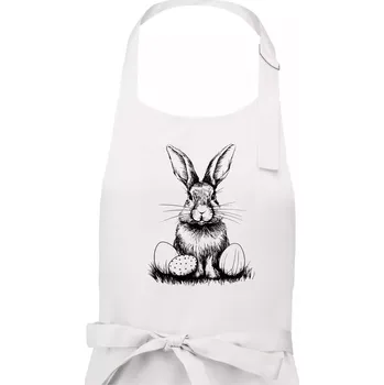 Kuchyňská zástěra Český velikonoční králík - Pánská zástěra na vaření - Univerzální velikost ( Bílá )
