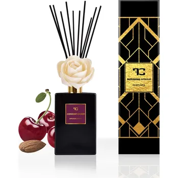 Aroma difuzér MIDNIGHT CHERRY | XL difuzér s FLOW květinou & tyčinkami | PARFUMIA® | 500 ml Dedra