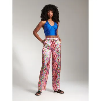 Dámské tričko Sinsay - Crop top s ozdobným vázáním - modrá - 8971J-54X - 8971J-54X-XS