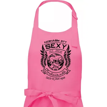 Kuchyňská zástěra Nesnáším být sexy - čtyřkolkář - Dámská zástěra na vaření - Univerzální velikost ( Růžová )