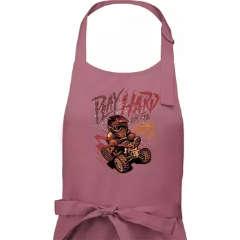 Kuchyňská zástěra Play Hard or Go Home - Dámská zástěra na vaření - Univerzální velikost ( Starorůžová )