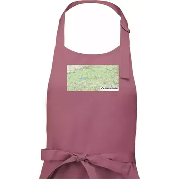 Kuchyňská zástěra Jizerské hory mapa - Dámská zástěra na vaření - Univerzální velikost ( Starorůžová )