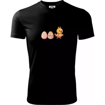 Pánské tričko Evoluce vajíčka - velikonoce - kuře - Pánské triko Fantasy sportovní (dresovina) - S ( Černá )