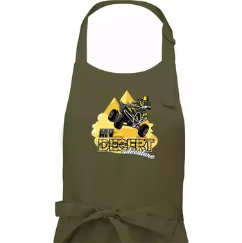 Kuchyňská zástěra ATV čtyřkolka desert adventure - Dámská zástěra na vaření - Univerzální velikost ( Khaki )