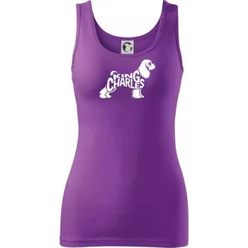 Dámské tričko Labrador nápis v těle - Dámské tílko - 2XL ( Fialová )