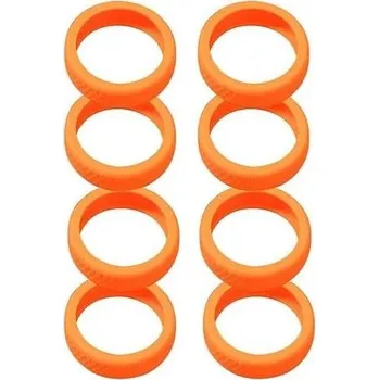 SZJLDS 8dílné ochranné kryty na kola přenosného kufru s tlumením hluku, oranžové