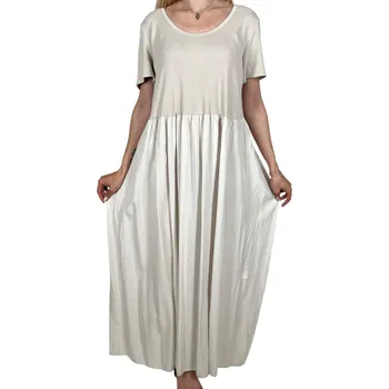 Dámské šaty New Colection Dámské šaty HENA Barva: Béžová, Velikost: 3XL