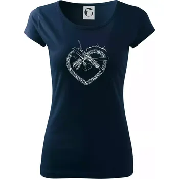 Dámské tričko Pomlázka - pomláska - Dámské triko Pure - S ( Námořní modrá (velmi tmavá - téměř černá) )