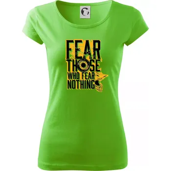 Dámské tričko Motocross fear those who fear nothing - Dámské triko Pure - S ( Apple Green )