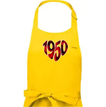 Kuchyňská zástěra 1950 v srdci - Dámská zástěra na vaření - Univerzální velikost ( Žlutá )