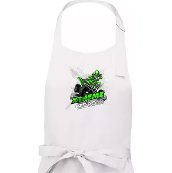 Kuchyňská zástěra ATV čtyřkolka offroad XXX - Dámská zástěra na vaření - Univerzální velikost ( Bílá )