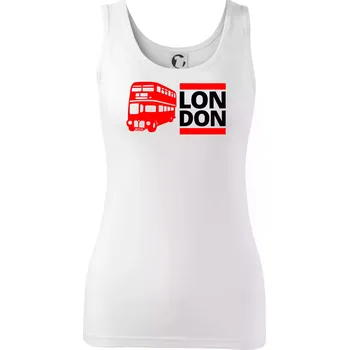 Dámské tričko LON DON BUS - Dámské tílko - L ( Bílá )