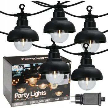 Dekorativní svítidlo Světelná girlanda Cadro 750 cm síťovaná, černá