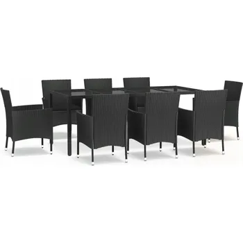 Zahradní nábytek z umělého ratanu VidaXL, černý, 1 díl