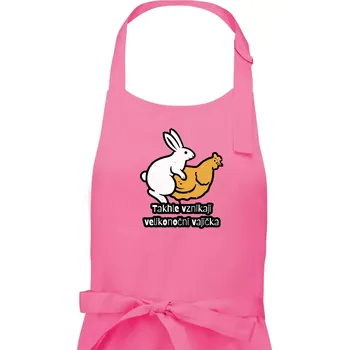 Kuchyňská zástěra Takhle vznikají velikonoční vajíčka - Pánská zástěra na vaření - Univerzální velikost ( Růžová )