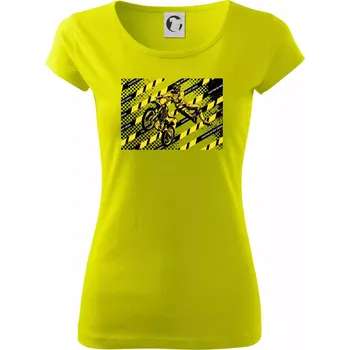 Caution do not cross - Dámské triko Pure - L ( Limetková )