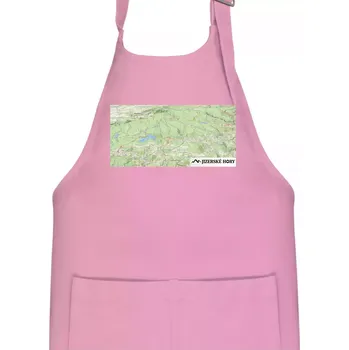 Kuchyňská zástěra Jizerské hory mapa - Dětská zástěra na vaření - Univerzální velikost ( Růžová )