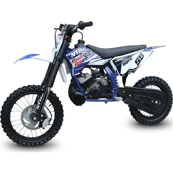 malá motorka Minicross NTR50 Racing Deluxe 12x10 sedlo 67cm modrá