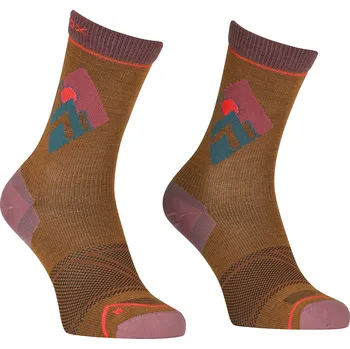 Dámské ponožky Ortovox Alpine Light Compression Mid Socks Women's Barva: Bristle Brown, Velikost: 42-44 EU