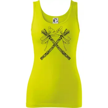 Dámské tričko Pomlázky zkřížené - Dámské tílko - S ( Limetková )