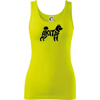 Dámské tričko Akita Inu - Nápis v těle - Dámské tílko - S ( Limetková )