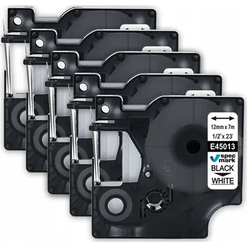 Pásek do tiskárny Páska do DYMO D1 45013 12mm x 7m BÍLÁ S0720530 pro tiskárny LabelManager, 5 ks