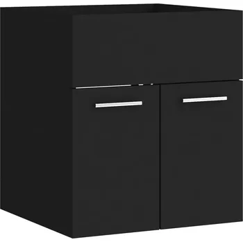 Koupelnový nábytek Skříňka pod umyvadlo, černá, 41x38,5x46 cm, deska