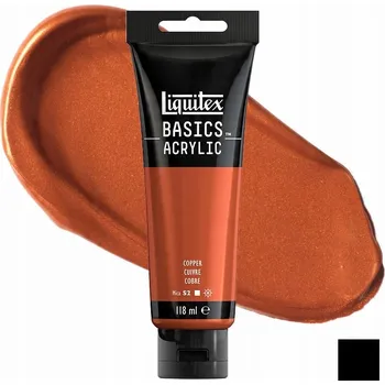 Vodová barva Akrylová Barva Liquitex Basics 118ml 053 Metalická měděná