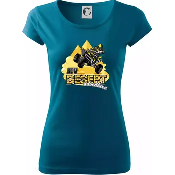 Dámské tričko ATV čtyřkolka desert adventure - Dámské triko Pure - M ( Petrolejová )