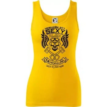 Dámské tričko Nesnáším být sexy - motorkář - Dámské tílko - L ( Žlutá )