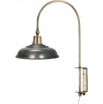 Lampička NÁSTĚNNÁ LAMPA ZLATÁ STŘÍBRNÁ KOVOVÁ LOFT STYL NOČNÍ