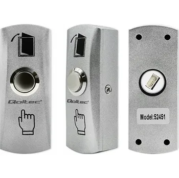 IP kamera Qoltec Kovové tlačítko pro odchod, stříbrné