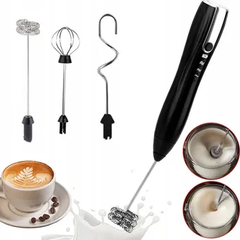 Šlehač mléka Napěňovač mléka USB akumulátorový šlehač na kávu a vejce