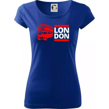 Dámské tričko LON DON BUS - Dámské triko Pure - S ( Královská modrá )