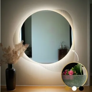 Zrcadlo Zrcadlo na ornamentálním skle Estriado s osvětlením - LUXORA ELEGRA LED