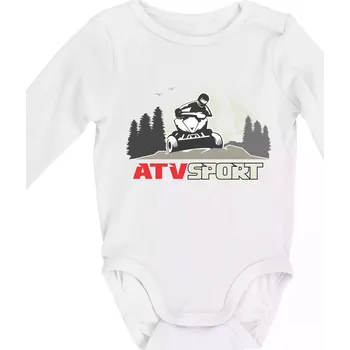 Kojenecký body ATV čtyřkolka sport - Body kojenecké s dlouhým rukávem - Dlouhý r. do 3 měs ( Bílá )