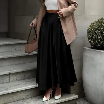 Dámská sukně Elegantní plisovaná sukně s vysokým pasem Barva: Černá, Velikost: M