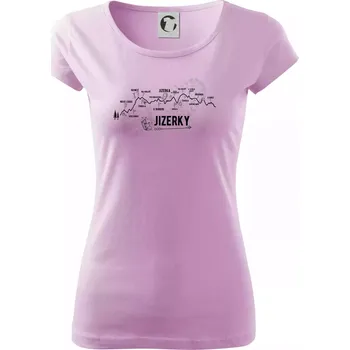 Dámské tričko Profil Jizerské hory - Dámské triko Pure - XS ( Orchid )
