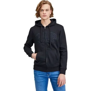 Oblečení a móda Pánská mikina GAP V-HERITAGE LOGO FZ XL Černá
