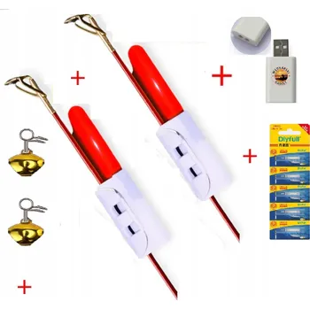 Signalizace záběru Elektronický signalizátor záběru GWDA FISHING Signalizátor světlo na špičku prutu x2 sada