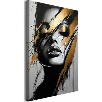 Obraz Velký Obraz na plátně Portrét ženy Zlato Dekorace do ložnice Glamour