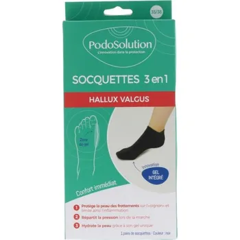 Dámské ponožky Dámské ponožky 3 v 1 pro halluxy černá IHVBS-IHVBM PodoSolution Velikosti doplňku: 39-42